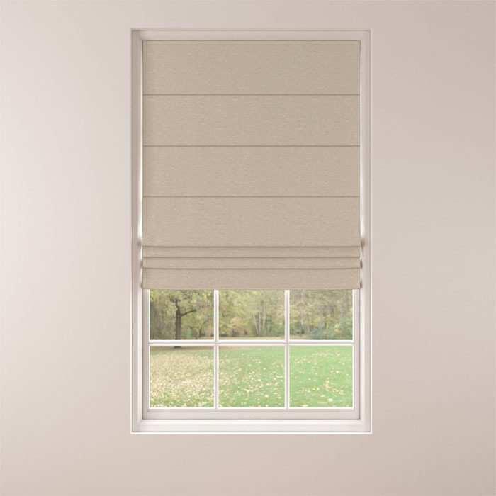 Roman Blind in Glitz Taupe by Belfield Home