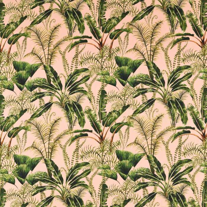 Majorelle Outdoor Blush Fabric by Clarke And Clarke