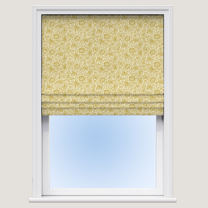 Roman Blind in Mallow Weave Chartreuse