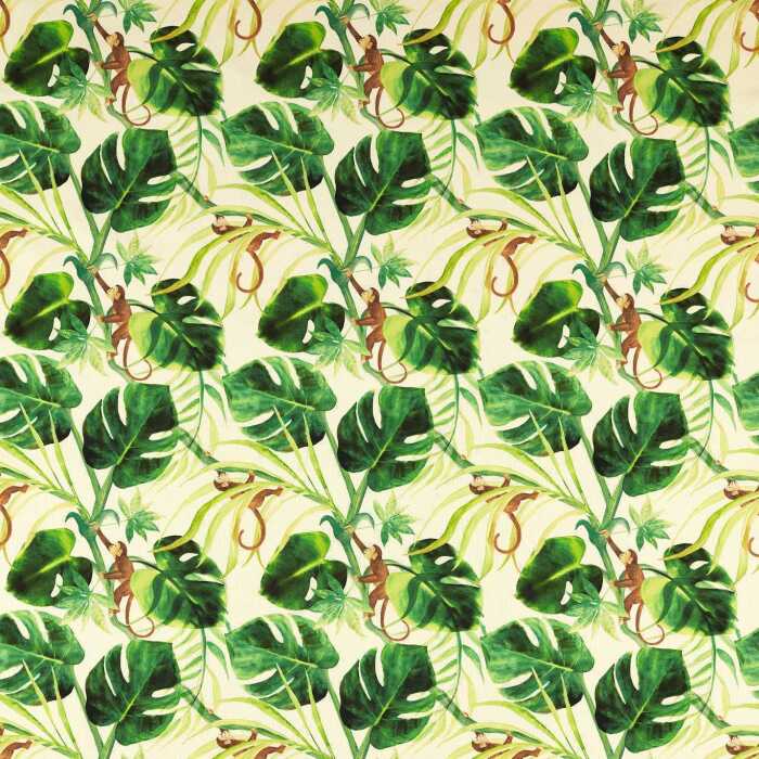 Monkey Business Outdoor Natural Fabric by Clarke And Clarke