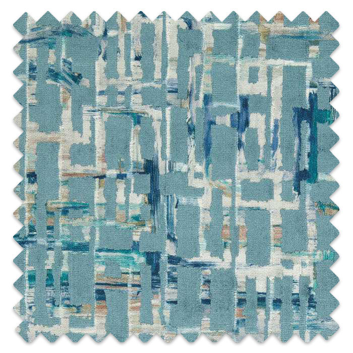 Swatch of Quadrata Teal Mineral by Clarke And Clarke