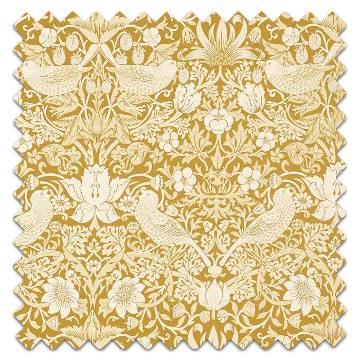 Swatch of Strawberry Thief Jacquard Chartreuse