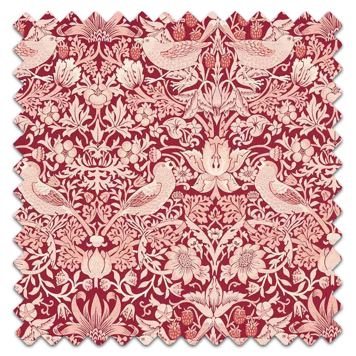 Swatch of Strawberry Thief Jacquard Plum