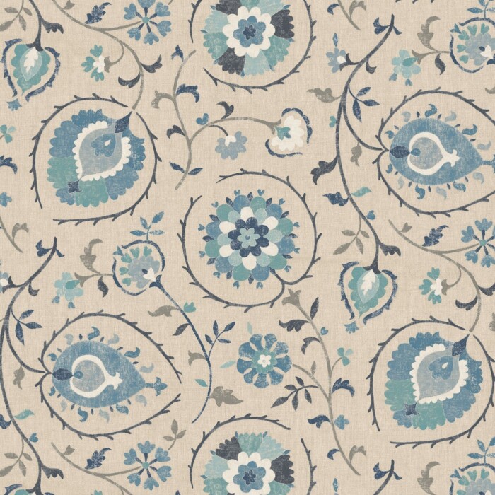 Shimla Azure Fabric by The Pure Edit