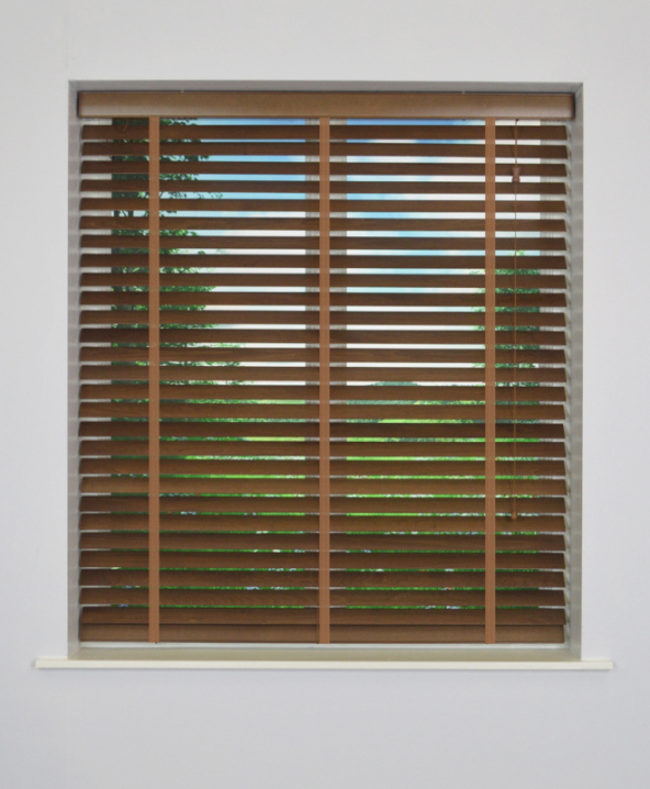 Walnut Wooden Venetian Blind With Pecan Tape