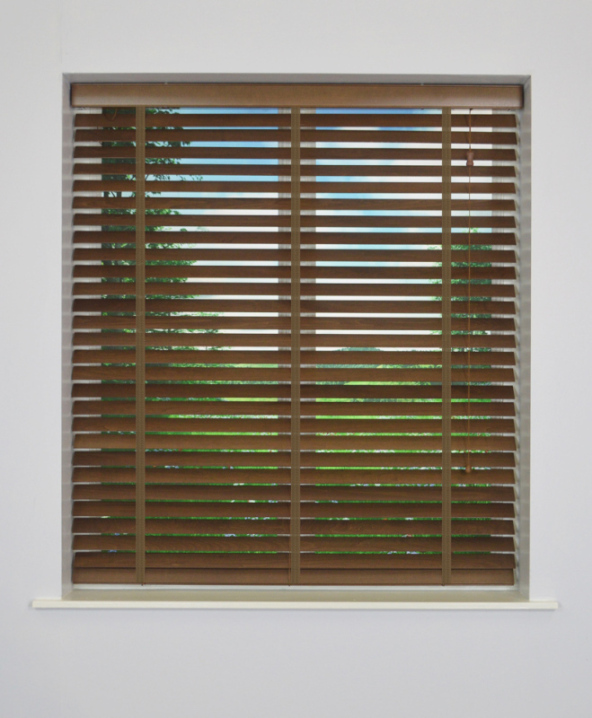 Walnut Wooden Venetian Blind With Walnut Tape