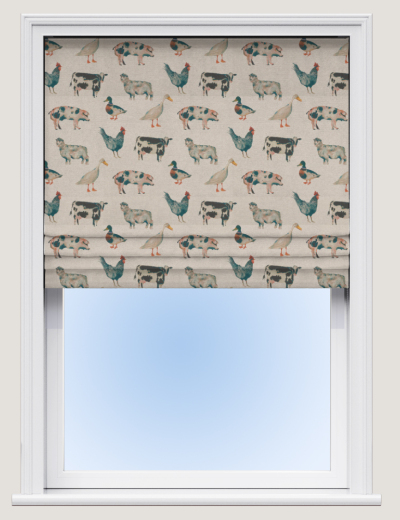 Made To Measure Roman Blind On The Farm Linen Made To Measure Roman Blind On The Farm Linen