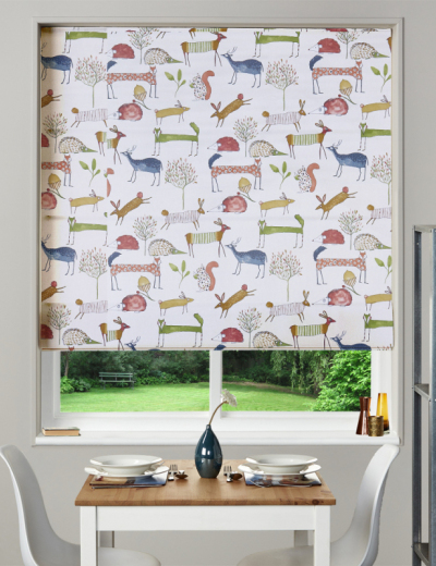 Made To Measure Roman Blind In Oh My Deer Berry Made To Measure Roman Blind In Oh My Deer Berry