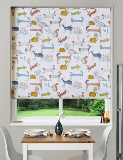 Made To Measure Roman Blind In Oh My Deer Marmalade Made To Measure Roman Blind In Oh My Deer Marmalade