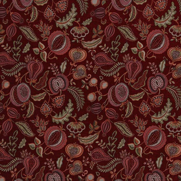 Summer Fruits Ruby Fabric Flat Image