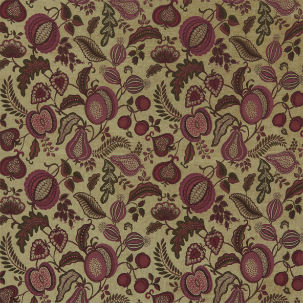 Summer Fruits Thistle Fabric Flat Image