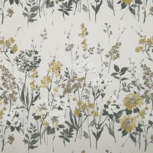 Wild Meadow Charcoal Fabric Flat Image