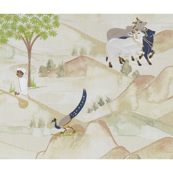 Sahara Teal/Spice Fabric