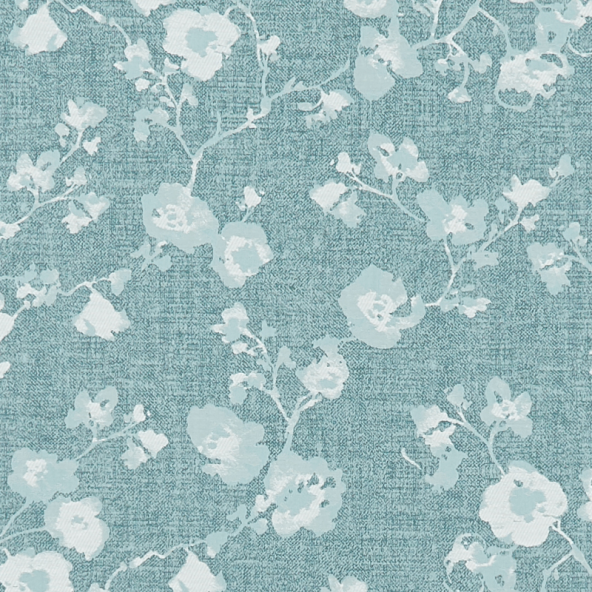 Sakura Teal Fabric Flat Image
