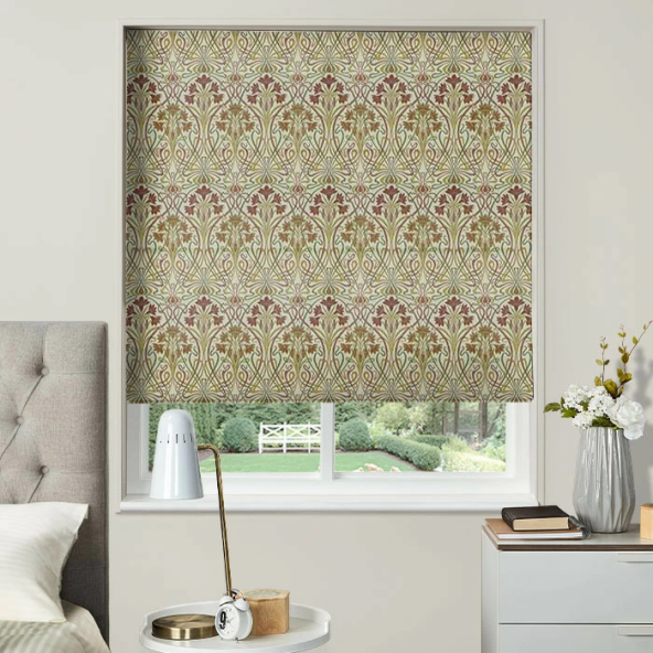Electric Roman Blind in Tiffany Autumn