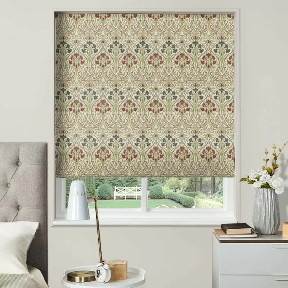 Electric Roman Blind in Tiffany Jewel