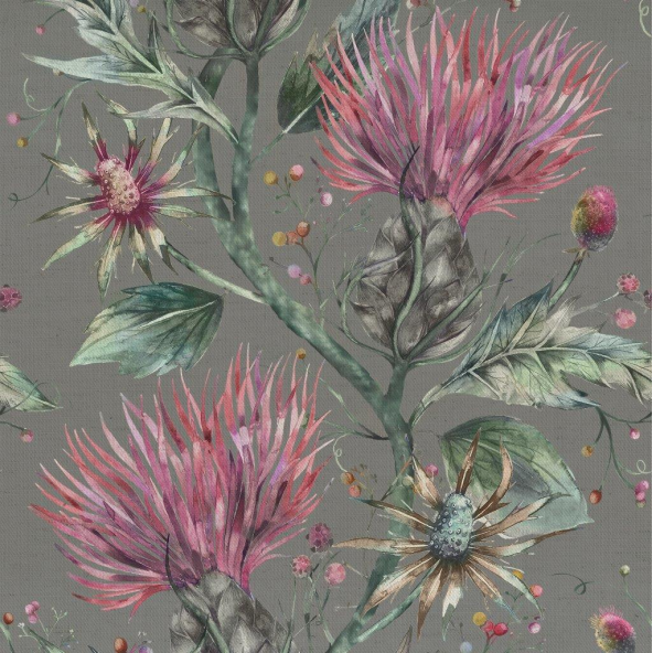 Elysium Onyx Fabric by Voyage