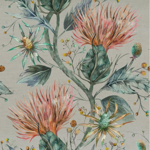 Elysium Sapphire Fabric by Voyage