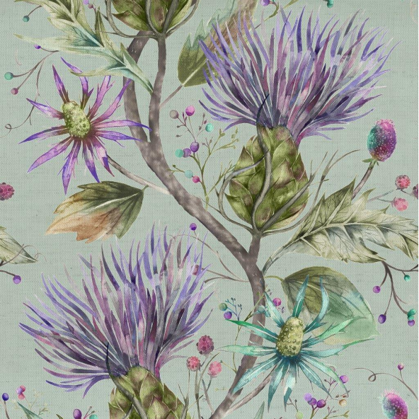 Elysium Violet Fabric by Voyage