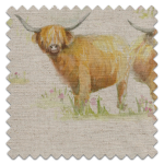Roman Blind Highland Cattle Linen 