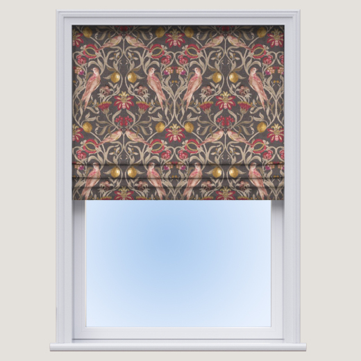 Song Bird Charcoal Roman Blind
