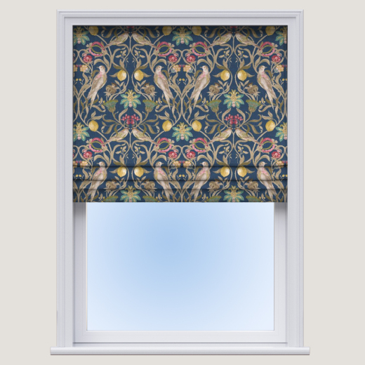 Song Bird Navy Roman Blind