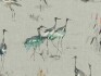 Image of cranes linen cobalt by Voyage