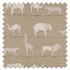 Prairie Animals Almond Roman Blind FAbric Sample