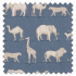 Fabric Sample Prairie Animals Denim