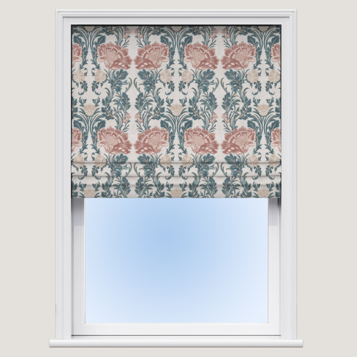 Made To Measure Acantha Rosemist Roman Blind
