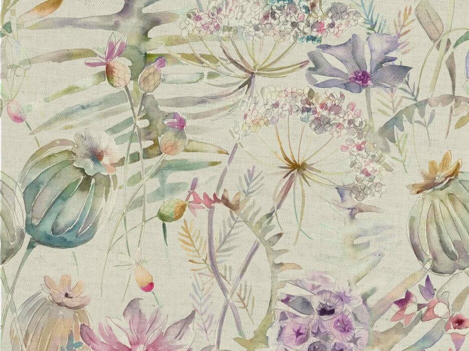 Image of edenmuir raspberry linen by Voyage