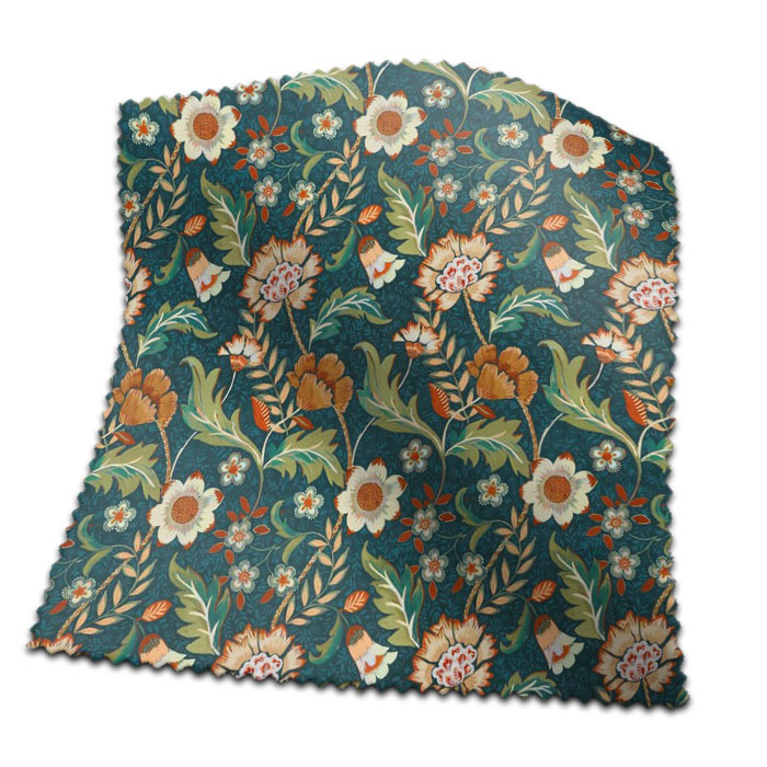 Swatch of Folklore Peacock by Prestigious Textiles