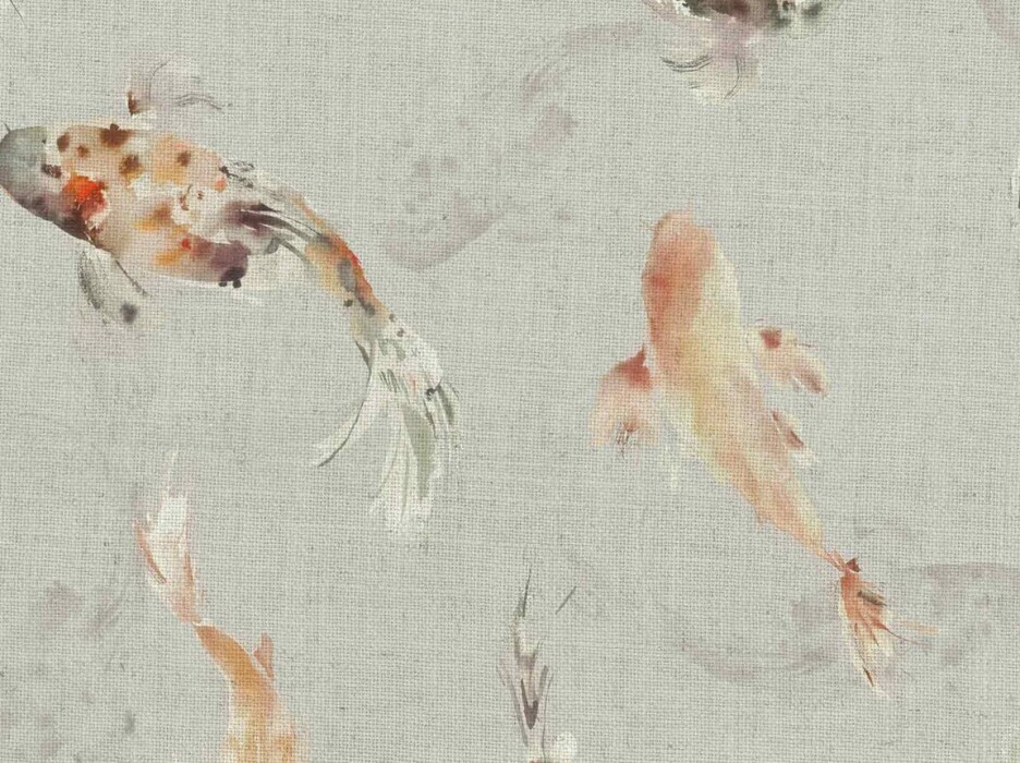 Image of koi carp linen amber by Voyage