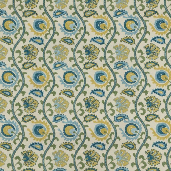 Fabien Teal Fabric by iLiv