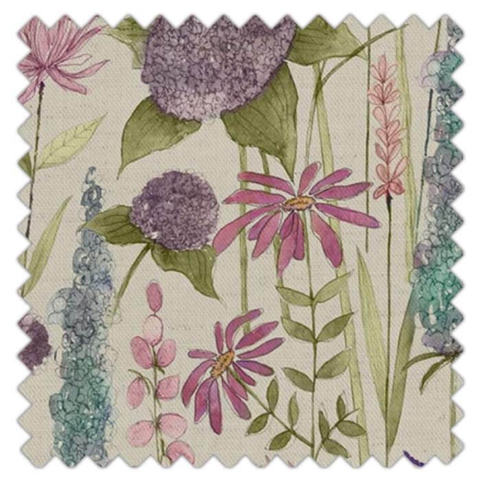 Swatch of Florabunda Verde Linen