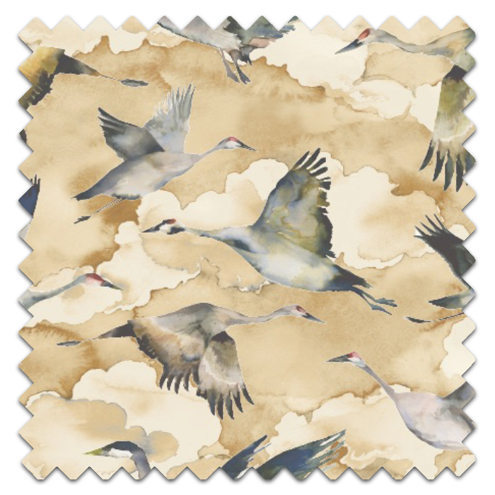 Flyway Gold Roman Blind Fabric Sample