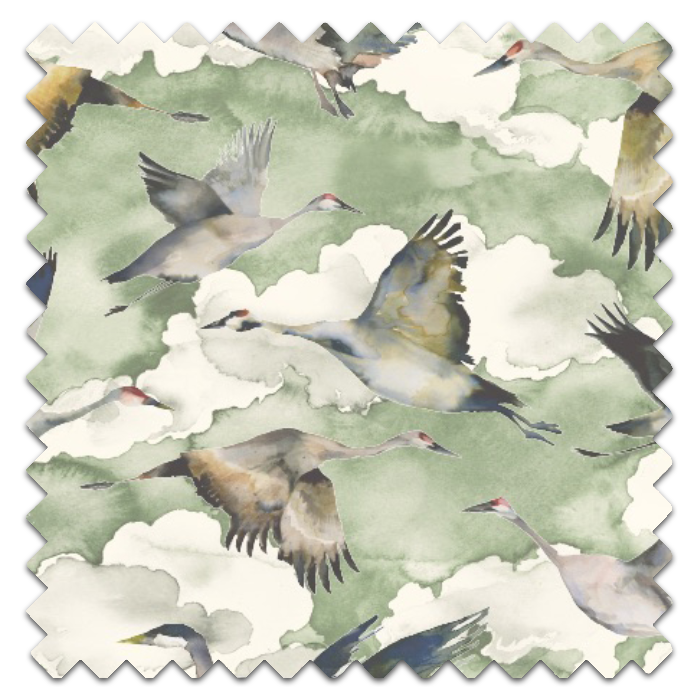 Flyway Moss Roman Blind Fabric Sample