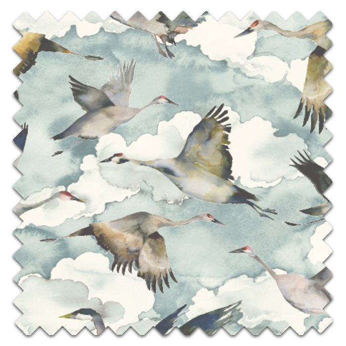 Flyway Sky Roman Blind Fabric Sample