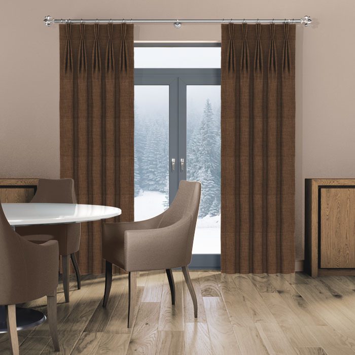 Essentials Hessian Brown Curtains