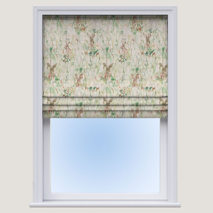 Made To Measure Roman Blind Jack Rabbit Linen