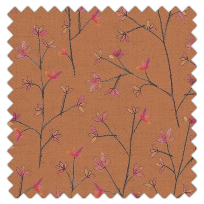 Swatch of Ophelia Coral Linen