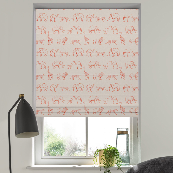 Roman Blind in Prairie Animals Clementine