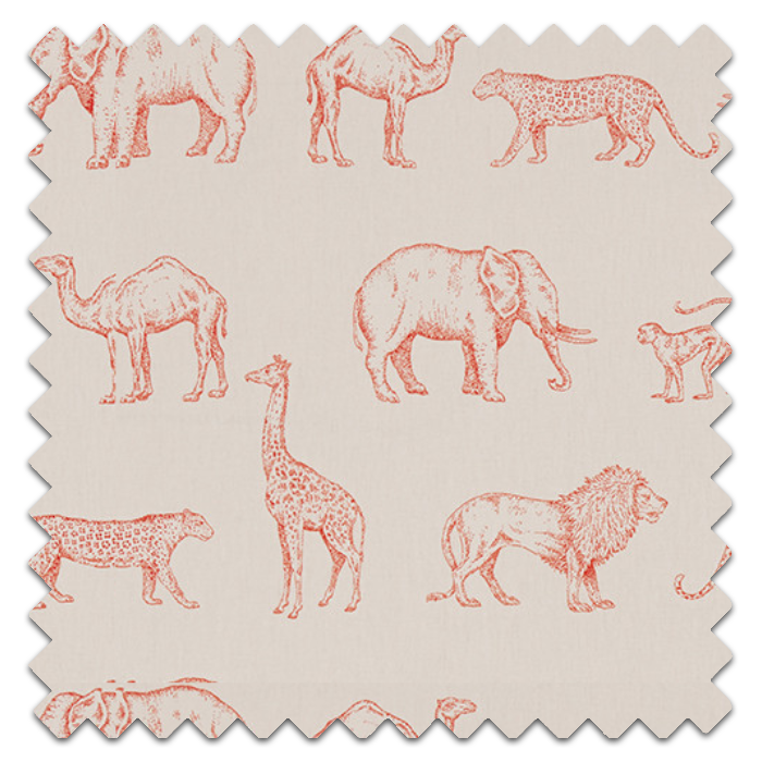 Fabric Sample Prairie Animals Clementine Roman Blind