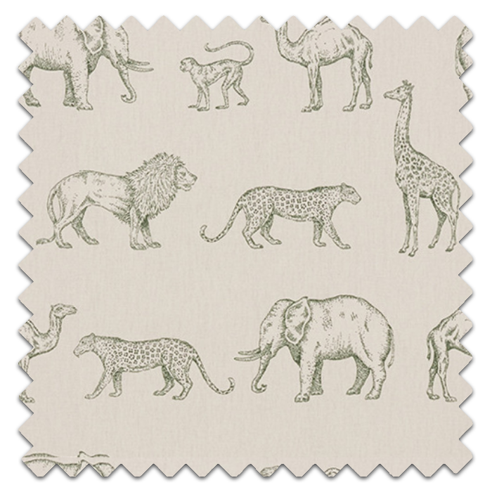 Fabric Sample Prairie Animals Forest