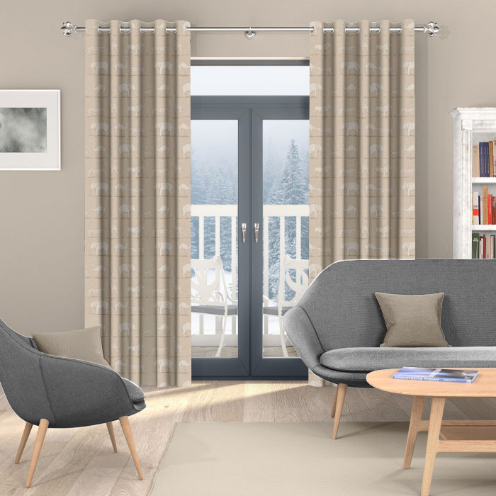 Curtains in Prairie Animals Linen