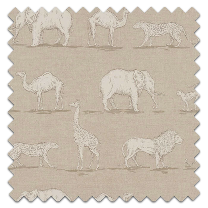 Swatch of Prairie Animals Linen