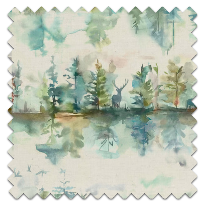 Roman Blinds Wilderness Topaz Linen Fabric Sample