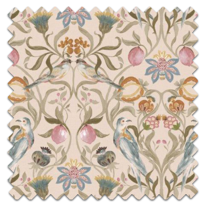  Song Bird Stone Roman Blind Fabric Sample
