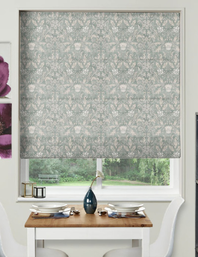 Rococo Aqua Roman Blind Rococo Aqua Roman Blind