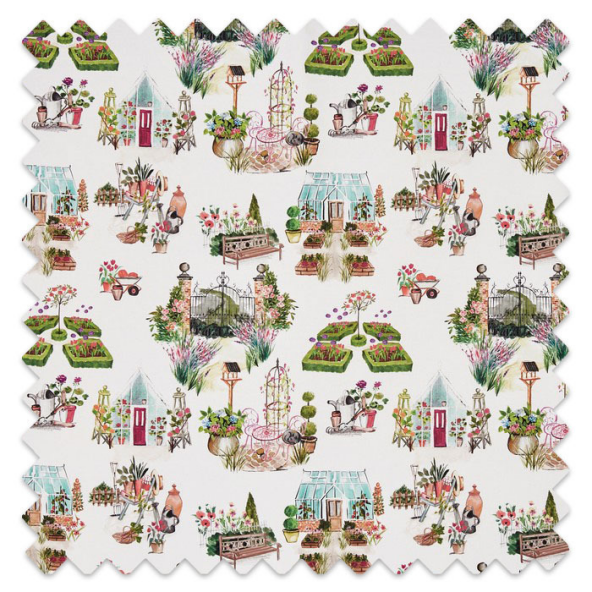 Swatch of Potting Shed Sweetpea by Prestigious Textiles